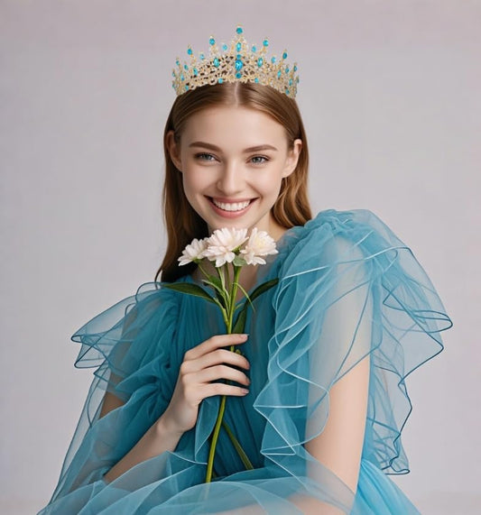 Kamirola Crystal Crowns and Tiaras Headband for Girl or Women Birthday Party Wedding Prom Bridal Halloween Christmas （TR19）