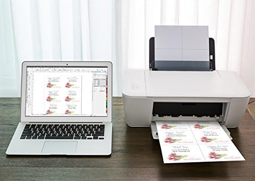 NextDayLabels - Laser Printer Blank Perforated Cards 6 up per Page, for School Registration, Delivery, Inventory Tags, Response, RSVP, Trip Tickets, ETC, 1200 White Cards