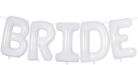 40 Inch Bride Balloons White Giant BRIDE Foil Balloon Bachelorette Party Decorations Bride To Be Balloon Bachelorette for Bridal Shower Decorations Bridal Shower Balloons Engagement Wedding Decoration