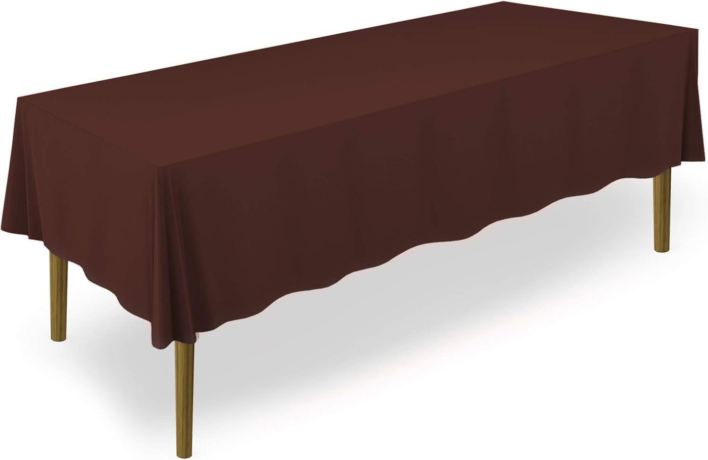 Lann's Linens - 70" x 120" Premium Tablecloth for Wedding/Banquet/Restaurant - Rectangular Polyester Fabric Table Cloth - Chocolate Brown