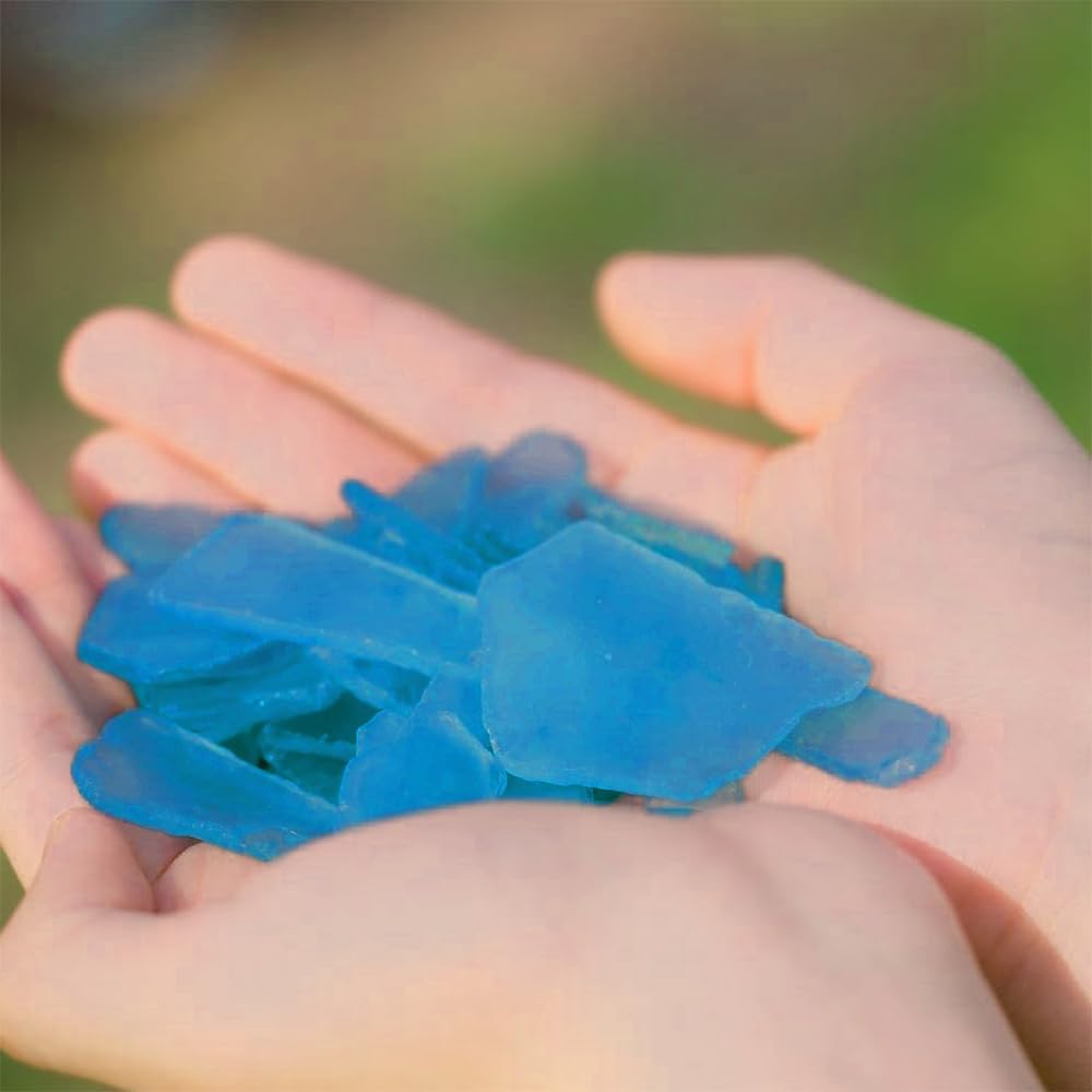 15 OZ Frosted Sea Glass Bulk Tumbled Seaglass Pieces for DIY Crafts, Beach Theme Party Nautical Wedding Decorations,Aquarium Vase Fillers,Mosaic Art,Coastal Home Decor,0.5-1.5 inch,Navy Blue