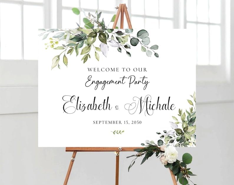 Engagement Welcome Sign, Wedding Welcome Sign, Engagement Party Sign, Engagement Sign, Engagement Sign for Yards