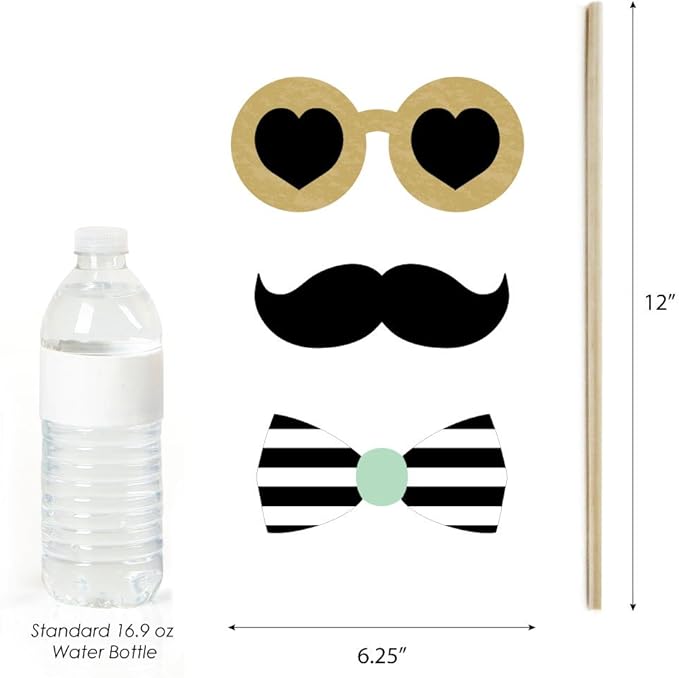 Mother's Day Photo Booth Props Kit - Celebration Set, Premium Cardstock Photo Props with Sticks, DIY Party Decorations - 20 Pieces - Best Mom Ever