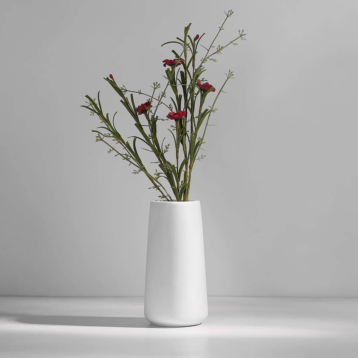 Ceramic Vases - Nordic Minimalism Style Decoration, Elegant Vase for Mantel, Table, Living Room Decoration, White Modern Geometric Decorative Flowers Vases for Home Decor