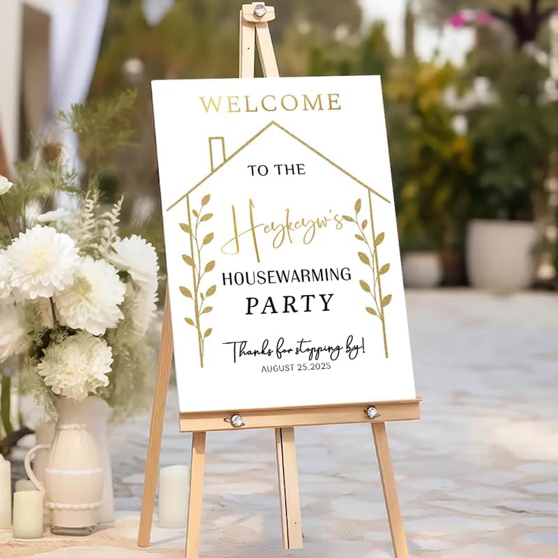 Personalized Housewarming Party Welcome Sign, New Home New Beginning New Memories, Welcome To Housewarming Party, Housewarming Décor, New House Party Sign, Housewarming Party Sign#7