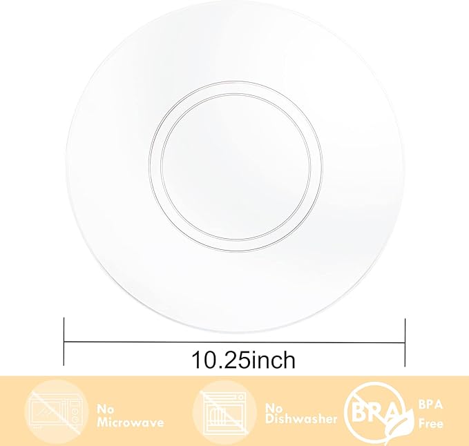 Hioasis 100pcs Clear Plastic Plates for Party - 10.25" Dinner Plates Disposable, Heavy -duty, Classy and Elegant for Wedding