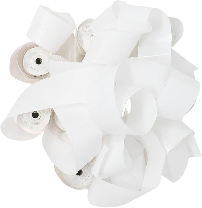 Ultimate Confetti - White Tissue Paper Confetti Streamers - 20 Rolls (1" x 30')
