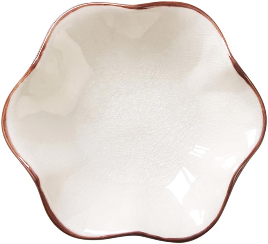 Ice Cracking Leaf Jewelry Dish, Decorative Ring Holder Small Trinket Tray Bowl, Gifts for Daughter Mom Friends, Milk White.