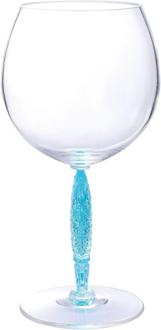 Supreme Housewares Fish Stem Wine Glasses, Blue Fish-Shaped Reusable Shatterproof Acrylic Glass for Red or White Wine, Poolside, Outdoors, Parties, 18 oz, Set of 2