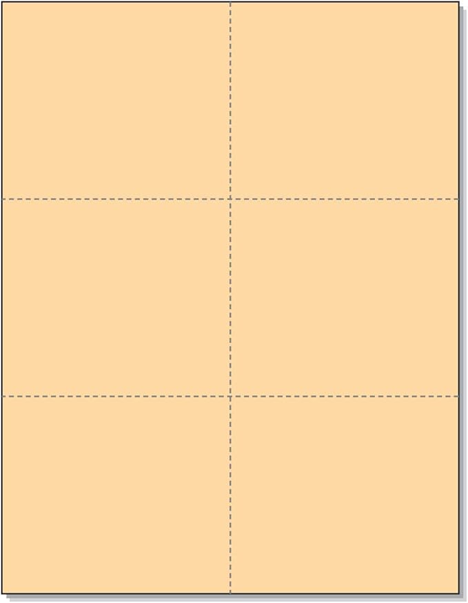 NextDayLabels - Laser Printer Blank Cards 6 up per Page, for Registration, Flower Delivery, Inventory Tags, RSVP, Trip Tickets, (Buff, 1200 Cards)