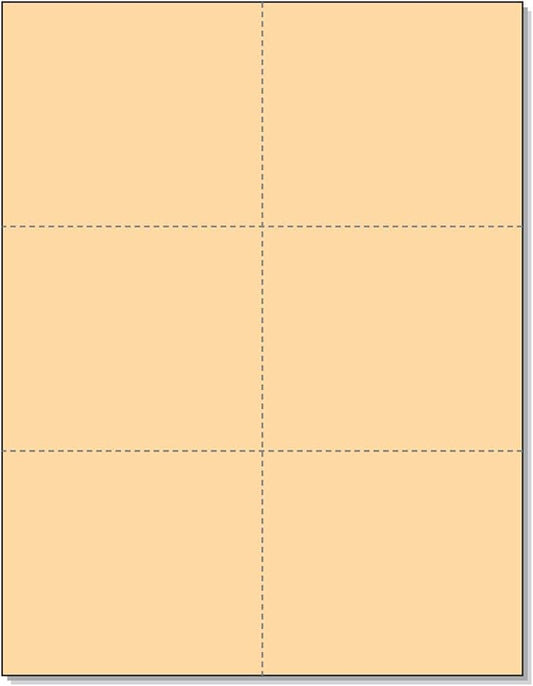 NextDayLabels - Laser Printer Blank Cards 6 up per Page, for Registration, Flower Delivery, Inventory Tags, RSVP, Trip Tickets, (Buff, 1200 Cards)