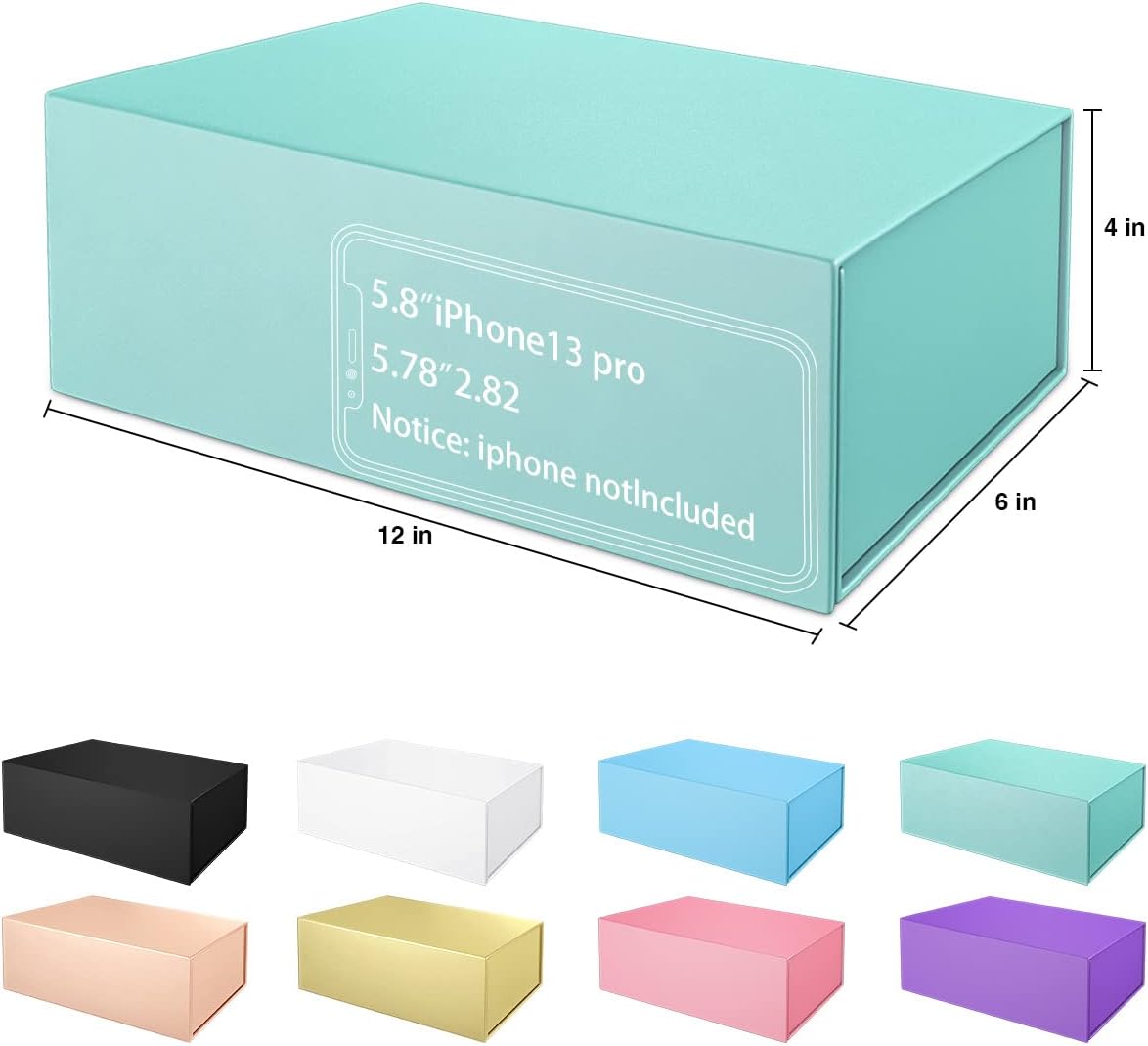 Gift Box 12" x 6" x 4" with Magnetic Closure Lid Gifts Boxe for Presents,Bridesmaid Gifts Boxes,Cute Box,Birthday Gift Boxe,Luxury for Gifts Packaging, Magnetic Gift Boxes for Wrapping Gifts (Light Blue)