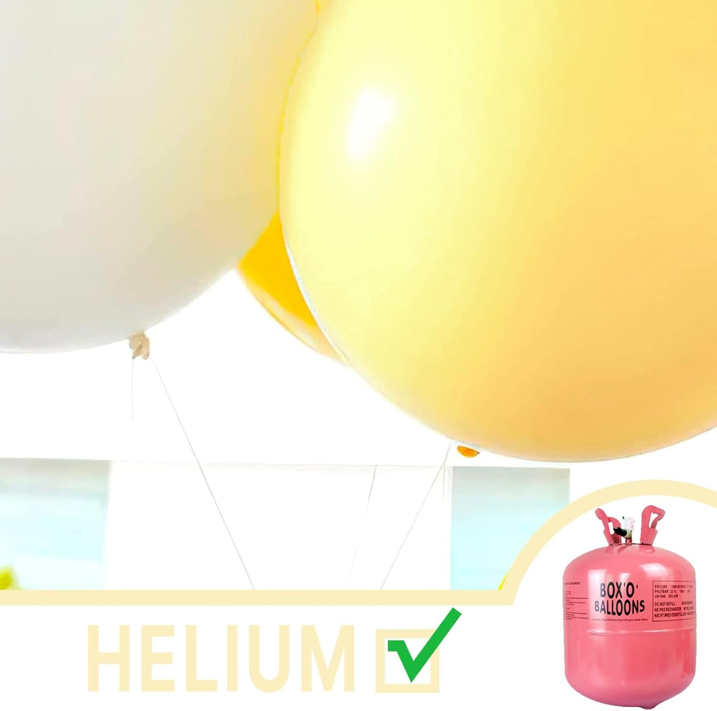 PartyWoo Pastel Yellow Balloons 4 pcs 36 Inch Extra Large Big Jumbo Giant Light Pale Yellow Latex Helium Balloons for Graduation Baby Shower Easter Little Cutie Birthday Party Decorations Yellow-Q07