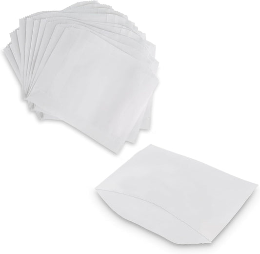 MT Products White Wax Cookie Bags 6" x 4.5" - Grease Resistant Paper Bakery Bags - Pack of 450