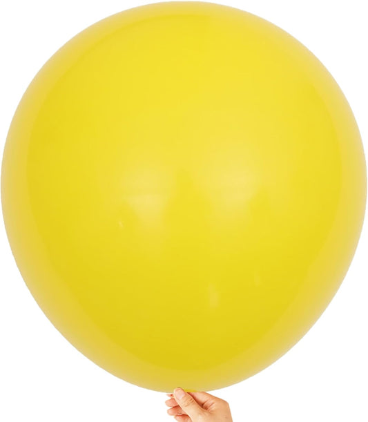 KALOR 18 Inch Yellow Balloons, 10 Pcs Yellow Matte Latex Balloons for Wedding, Baby Shower, Birthday Party and Event Decoration
