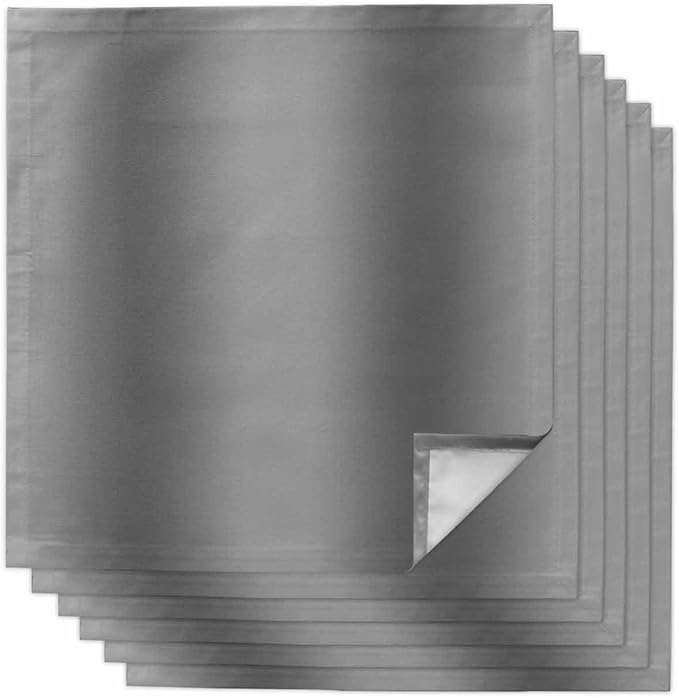 Gray Ombre Cloth Napkins Set of 6 Reusable Dinner Napkins, Modern Abstract Art Cocktail Napkin, Farmhouse Gradient Washable Table Napkins for Wedding/Holiday Party/Baby Shower 20"x20"