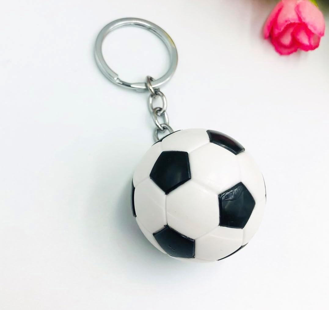 Mini 3D Soccer Sports Fan Keychains Birthday Gift Backpack Pendant Car Keychains Men's Toy Cute Football Fans Gifts