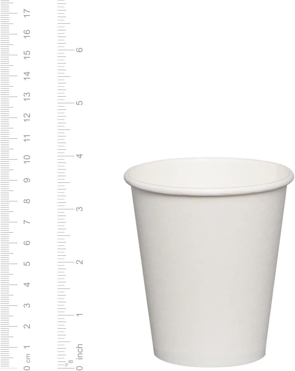 GUSTO [10 oz. - 300 count] Disposable White Paper Cups, Hot Coffee Cups - Eco-Friendly Hot Cups