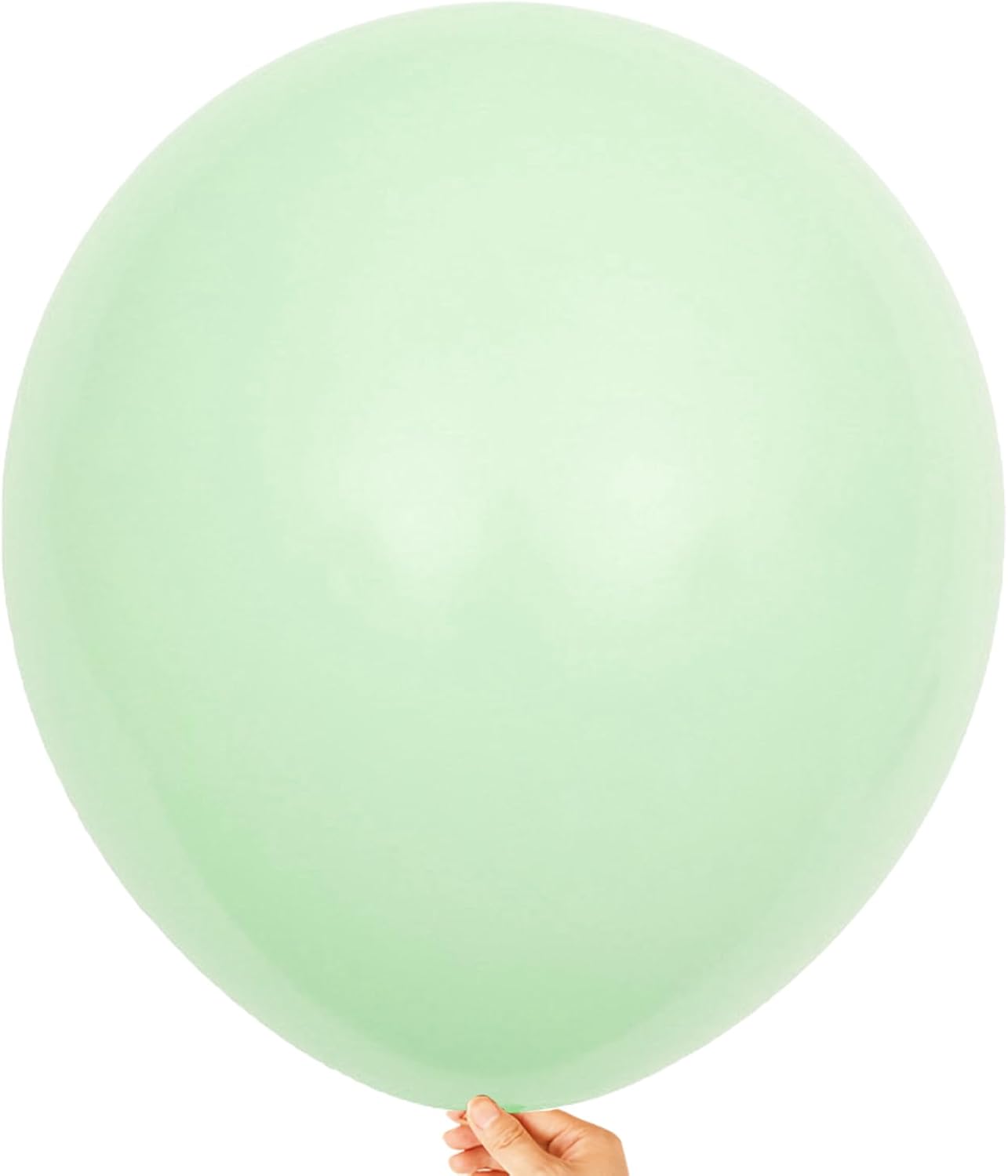 KALOR 18 inch Pastel Green Balloons, 10pcs Thick Latex Round Helium Balloons for Birthday Family Party Wedding Party Baby Shower Decoration Supplies