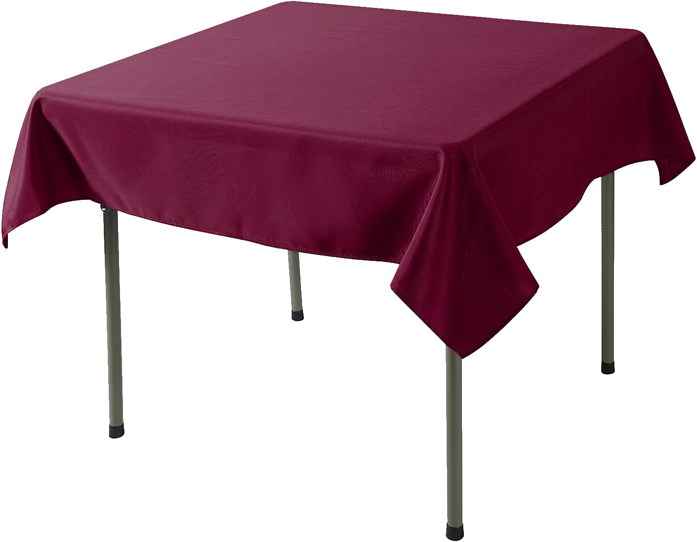 Cupuamon Square Tablecloth 52x52 inch Washable Polyester Fabric Table Cloth for Wedding Party Dining Banquet Decoration（52x52,Burgundy）