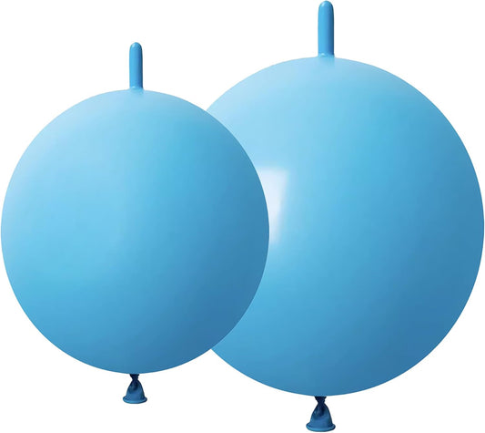 Light Blue Link Balloons 6 Inch 12 Inch 120 Pcs Latex Linking Balloons for Birthday Wedding Party Festival Decorations