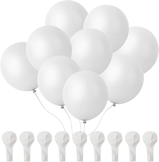 Mr. Pen- White Balloons 12 Inch, 54 Pack, Latex Party Balloons for Birthday Party, Wedding, Graduation, Engagement, Bridal Shower, Anniversary, Winter & Christmas Party Decorations