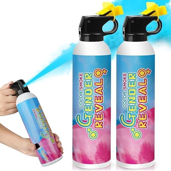 Gender Reveal Powder Cannon - Blue Corn Starch Spray for Baby Boy Parties | 100% Biodegradable & Non-Toxic | Creates Epic 10ft Color Clouds for Unforgettable Celebrations