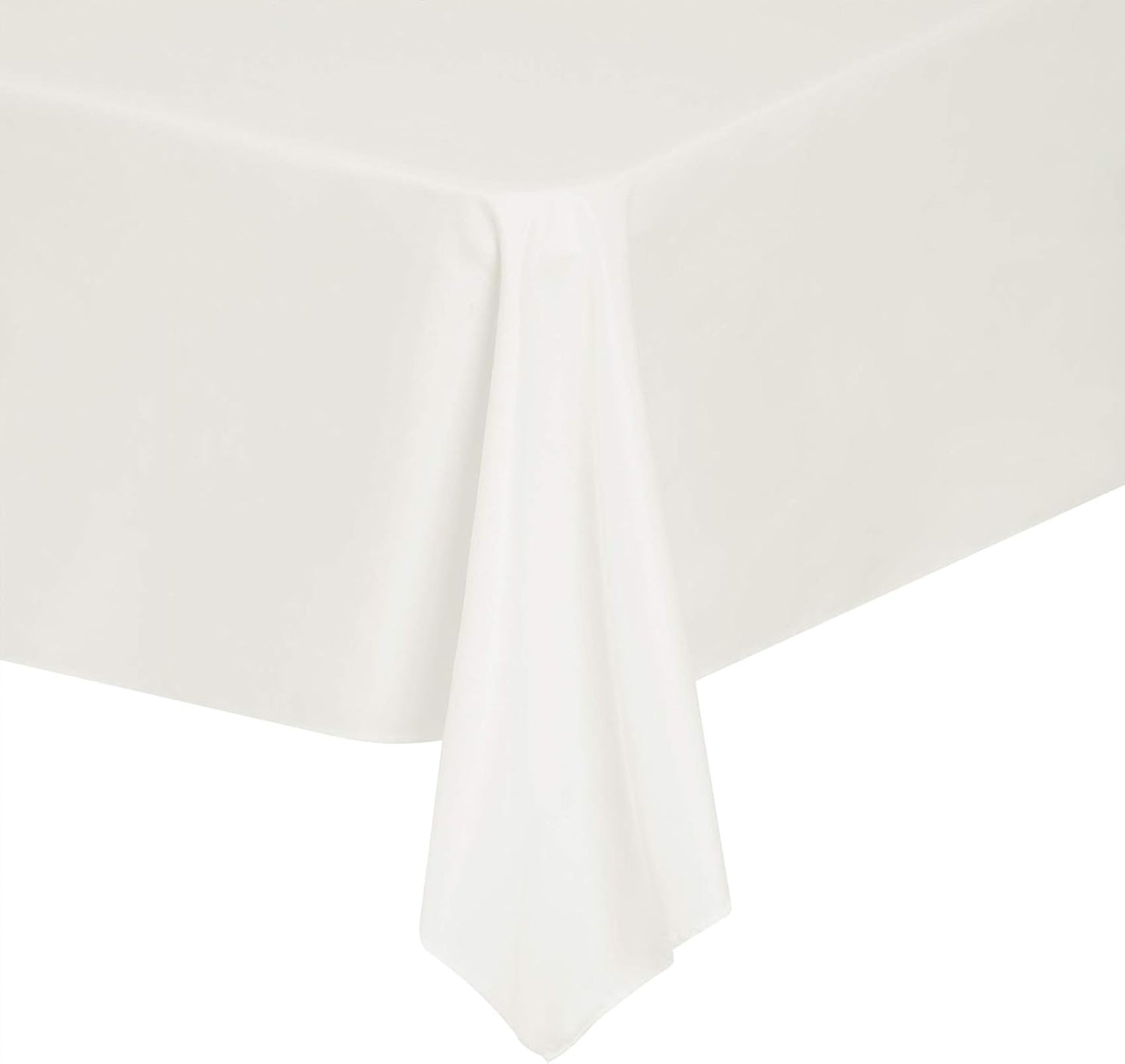 Cupuamon Rectangle Tablecloth 60x120 inch Washable Polyester Fabric Table Cloth for Wedding Party Dining Banquet Decoration（60x120, Ivory）