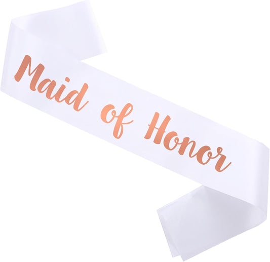 Maid of Honor Sash, Bachelorette Sashes Engagement Gifts for Bridesmaid, Team Bride Sash for Bridal Shower & Wedding Party