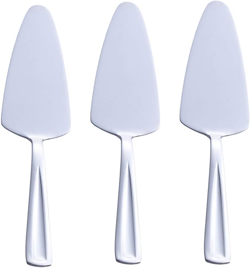 GoGeiLi Pie Cake Server, 9.3-inch Stainless Steel Pizza Pastry Server Set of 3, Dishwasher Safe