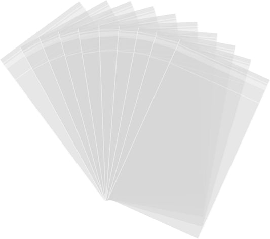 200ct Clear Plastic Bags, Self Sealing Cellophane Bags, Resealable Cellophane Bags for Bakery Cookies Candy Decorative Wrappers (4" x 6")