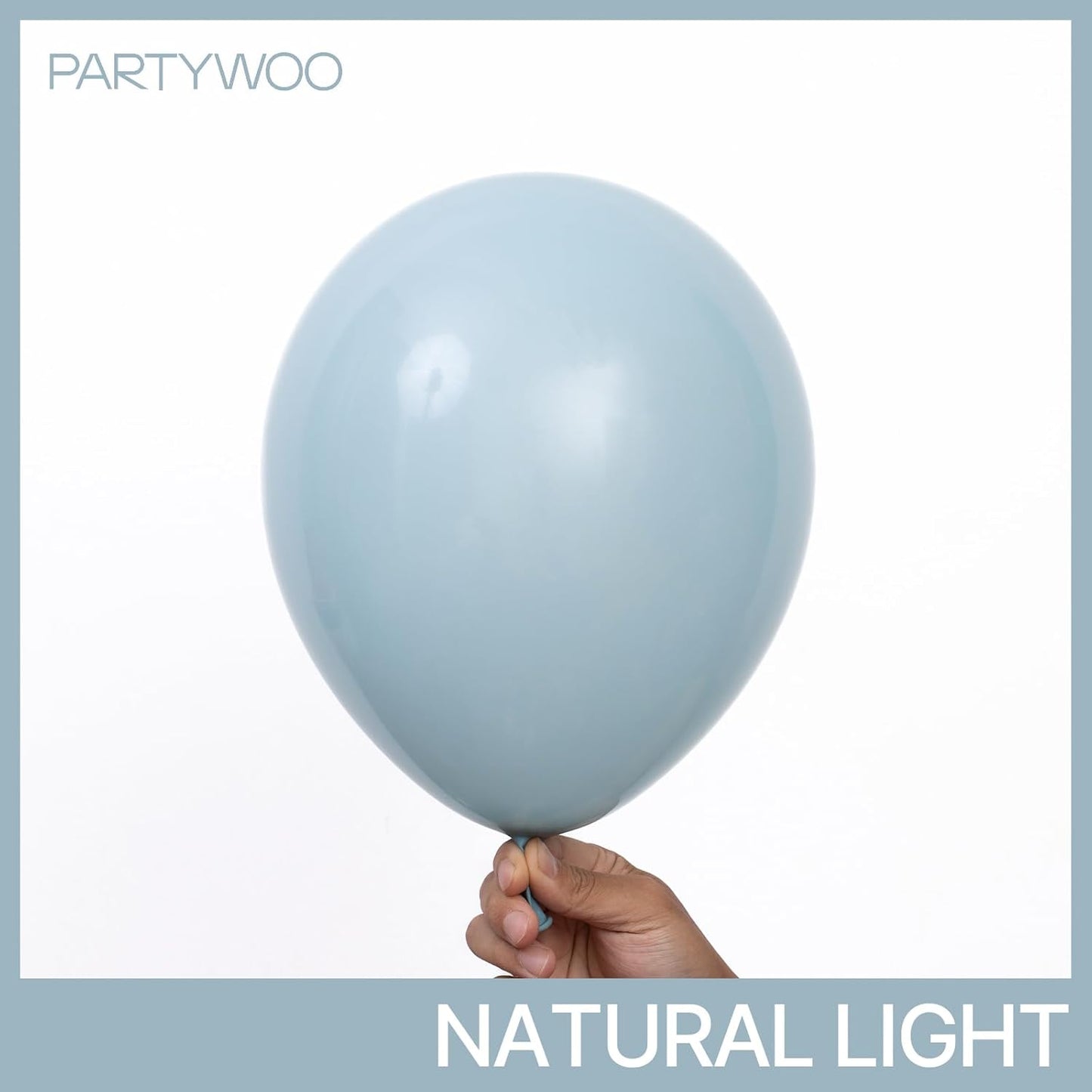 PartyWoo Dusty Blue Balloons 101 pcs 12 inch Light Boho Blue Aqua Latex Helium Balloons for Graduation Wedding Baby Shower Gender Reveal Anniversary Graduation Birthday Party Decorations Blue-F28