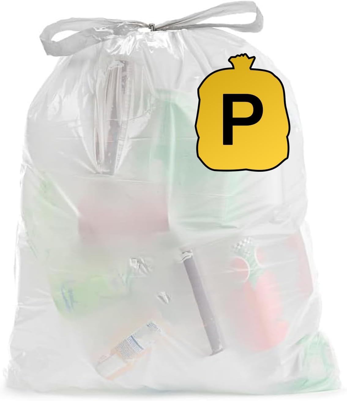 Ultrasac 13 Gallon 1.2 MIL White Drawstring Trash Bags - 23.75" x 32" - Pack of 200 - Fits simplehuman P