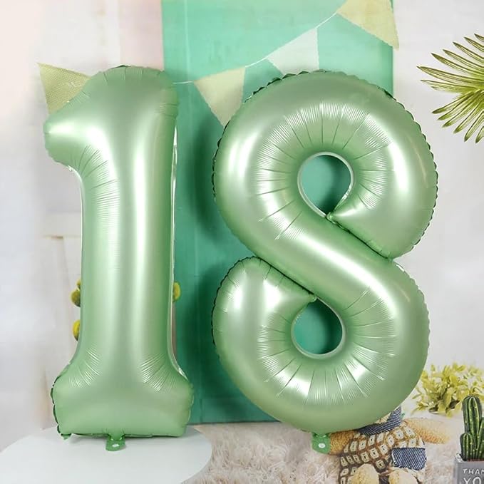 40 Inch Olive Green Numbers 9 Balloon, Balloons Decorations for 9 19 90 Birthday Party, Engagement, Wedding, Graduations, Photo Shoot Supplies