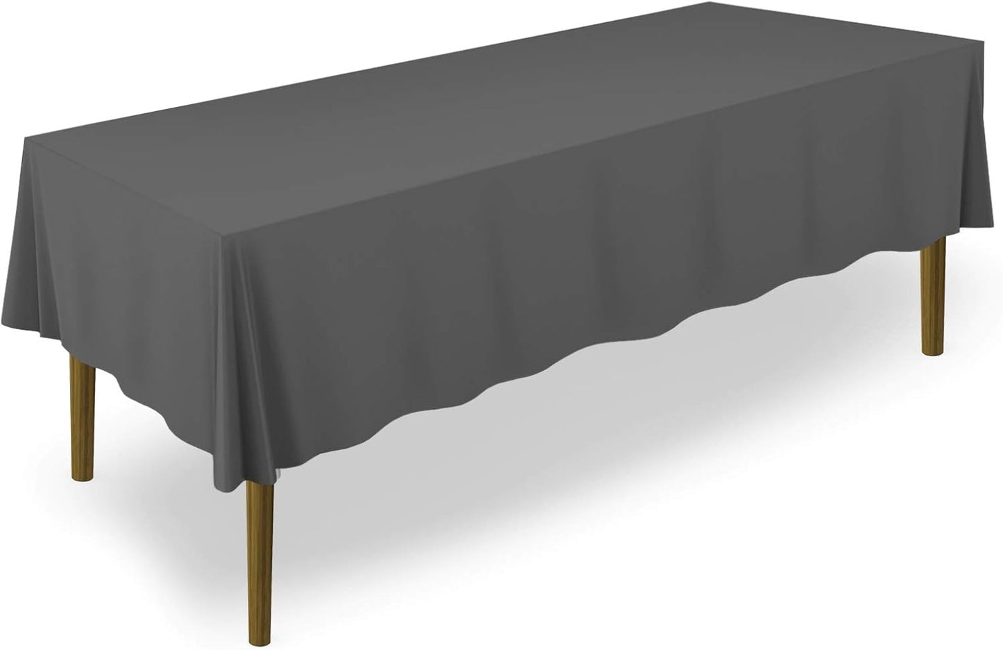 Lann's Linens - 70" x 120" Premium Tablecloth for Wedding/Banquet/Restaurant - Rectangular Polyester Fabric Table Cloth - Dark Gray