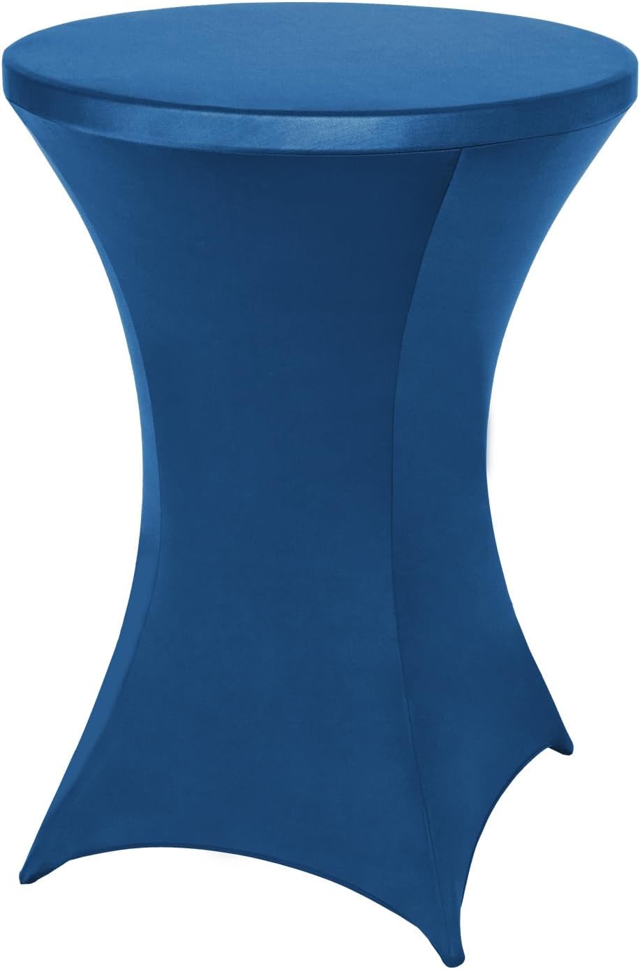FestiCorp Spandex Blue Table Cover, Cocktail Fitted Tablecloths, Round Highboy Stretch Table Covers Cloths for Party, Bar, Wedding, Birthday, Banquet, 30"-32" Diameter x 40"-43" Height