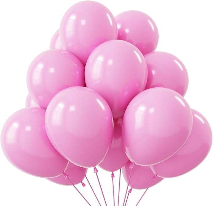 KBZVNAF Pink Balloons Latex Party Balloons - 50 Pack 12 inch Helium Matte Pink Balloons for Birthday Wedding Baby Shower Gender Reveal Party Decorations