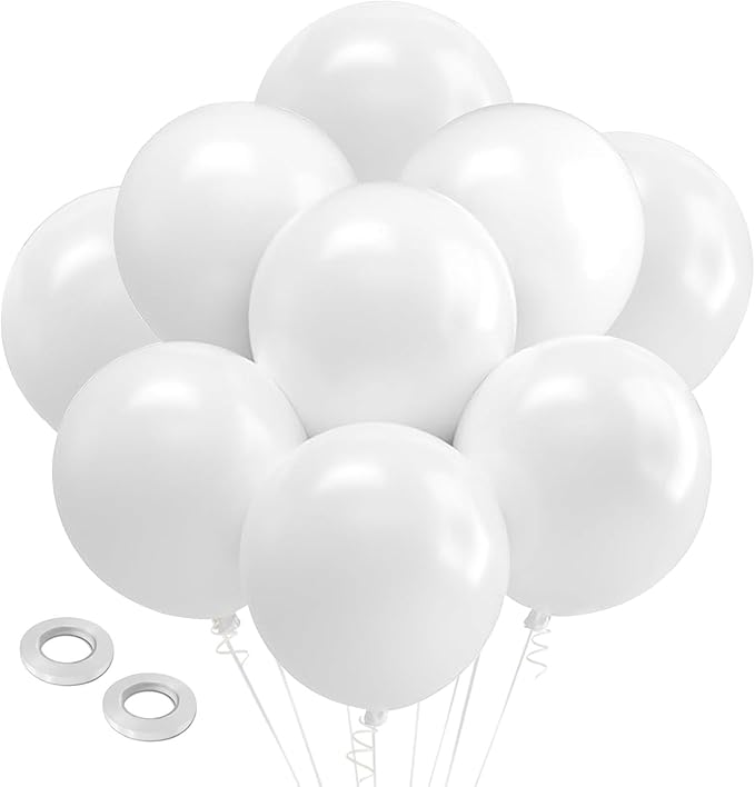 18 Inch White Balloons - 30Pcs Pearl Party Balloons for Balloon Arch, globos de cumpleaños,4th of July Decorations, Birthday Party Decorations, Engagement Decor, Gender Reveal Ideas