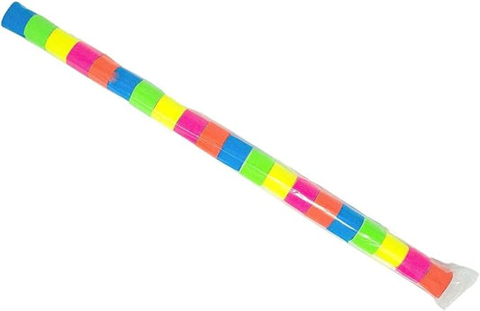 Ultimate Confetti - Multicolor Blacklight (UV Reactive) Tissue Streamers Biodegradable - 20 Rolls (1"x30')