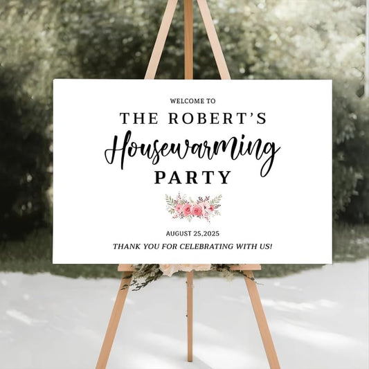 Personalized Housewarming Party Welcome Sign, New Home New Beginning New Memories, Welcome To Housewarming Party, Housewarming Décor, New House Party Sign, Housewarming Party Sign#2