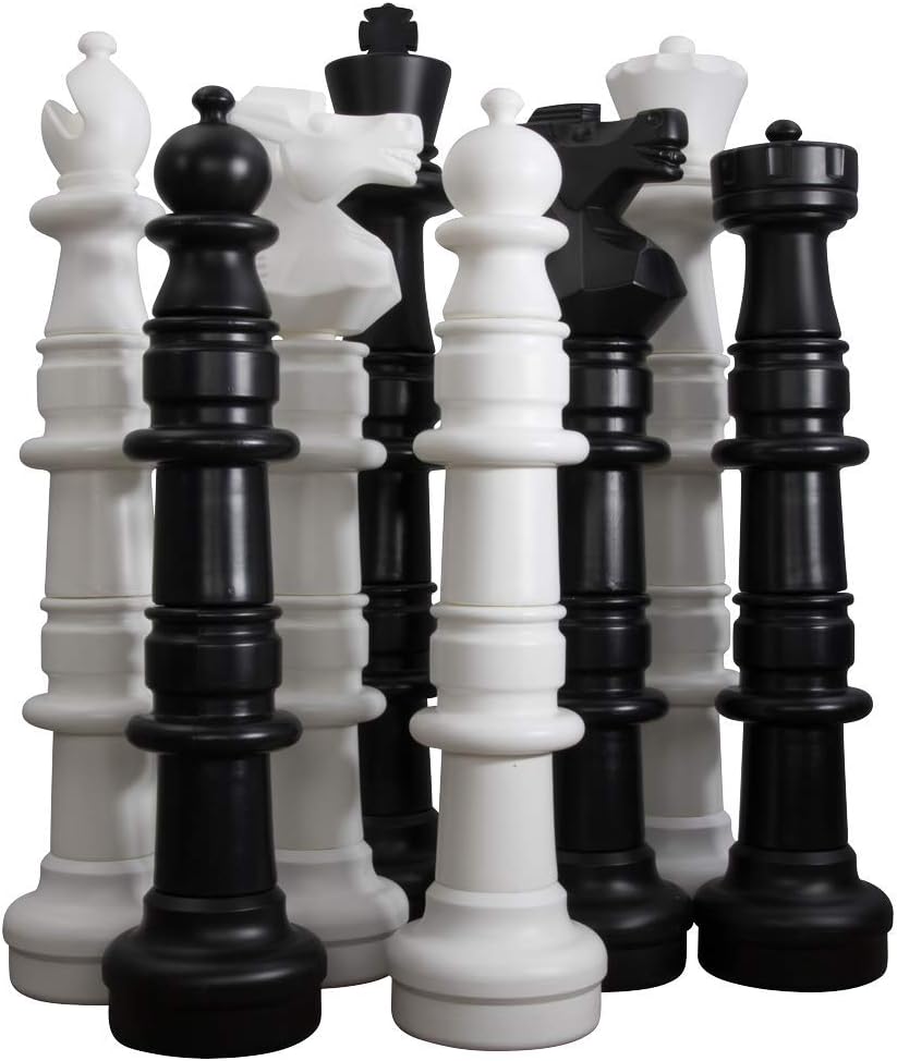 MEGACHESS Giant Oversized Premium Chess Set with 49 Inch Tall King with Hard Plastic Chess Board