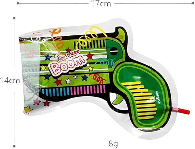 Inflatable Fireworks Gun,Party Toys Confetti Fireworks Handheld Confetti Poppers Multicolor with Novelty Design Party Supplies for New Year Birthday Christmas Wedding Graduation (24PCS confetti gun)