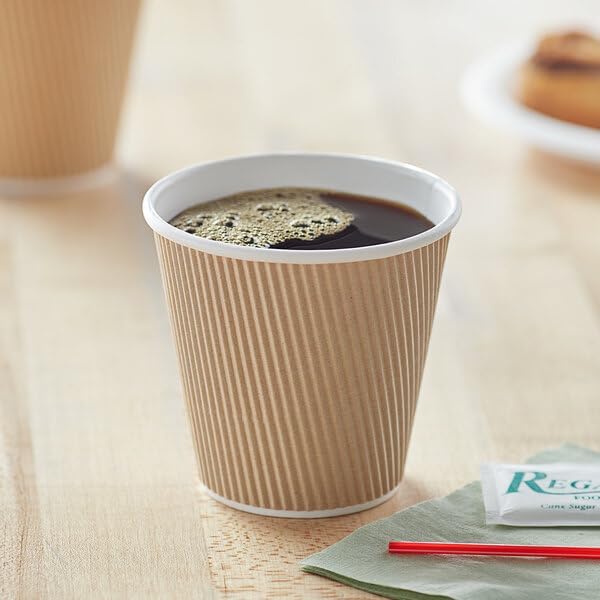 Ripple Paper Cups 16 oz 200 Pack for Coffee & Tea Made in USA | Bulk 200 Count for Home, Office, Restaurants & Coffee Shops | Recyclable, Insulated, & Disposable 16 Ounce To-Go Cups for Hot Beverages