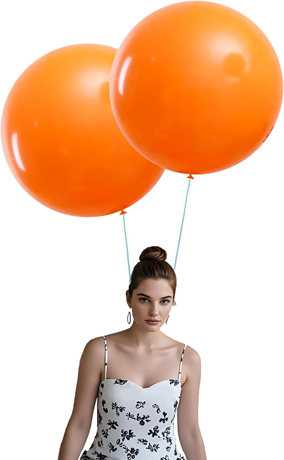 15Pcs 24 Inch Balloons Orange Giant Round Balloons Large Balloon for Festival, Christmas, Birthday Party Decorations