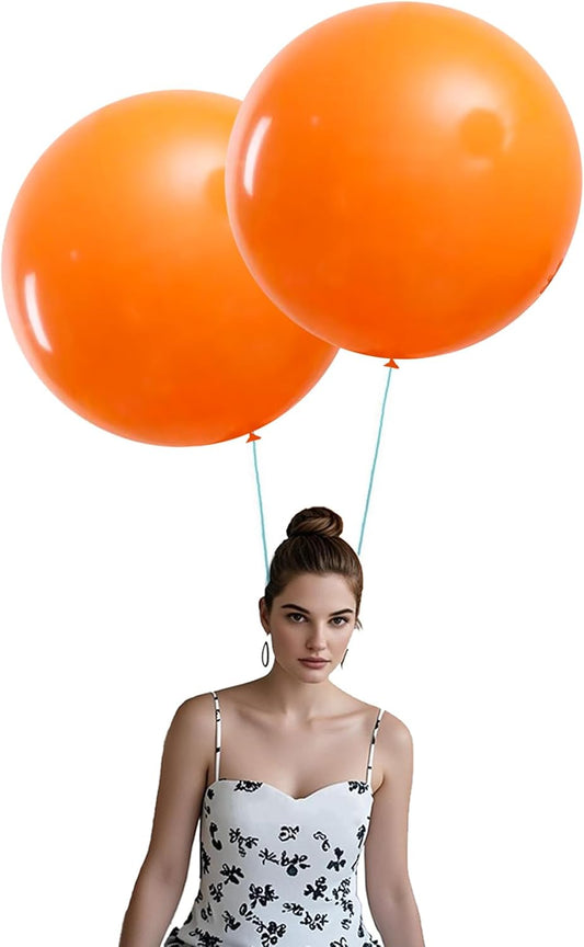 15Pcs 24 Inch Balloons Orange Giant Round Balloons Large Balloon for Festival, Christmas, Birthday Party Decorations