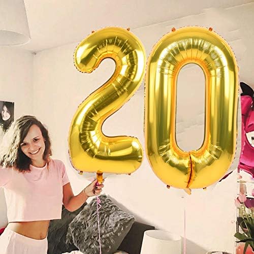 TONIFUL 40 Inch Gold Large Numbers Balloon Birthday Party Decorations, Foil Mylar Big Number Balloon Digital 70 for 70th Birthday, 70th Anniversary, Graduation Ceremony Photo Shoot