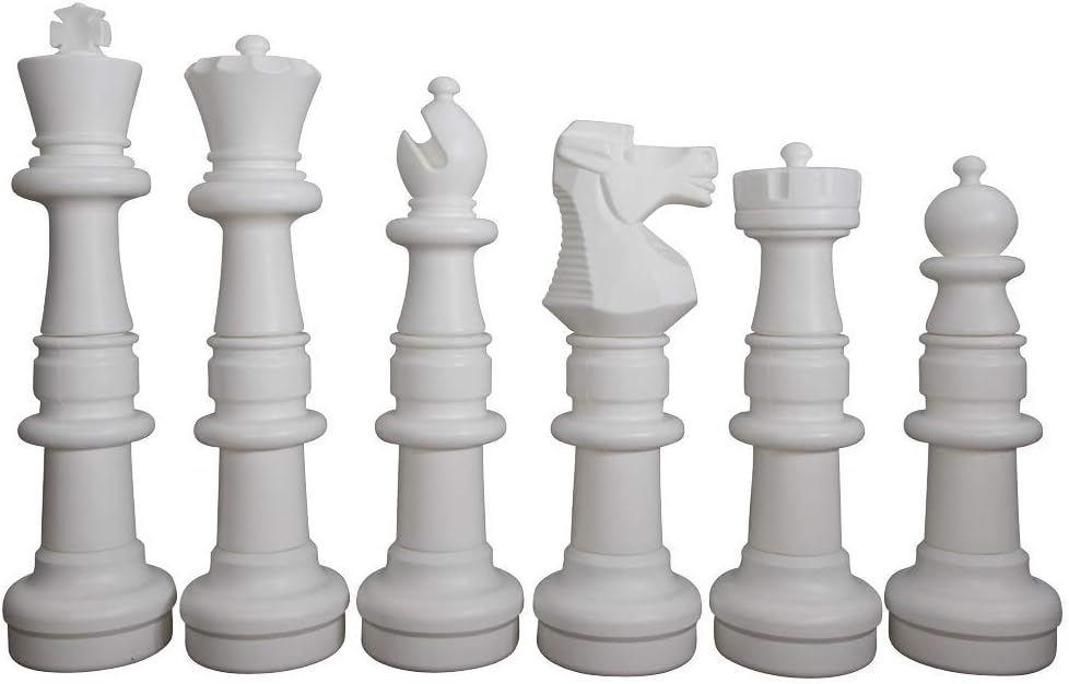 MEGACHESS Giant Oversized Premium Chess Set with 37 Inch Tall King with Hard Plastic Chess Board