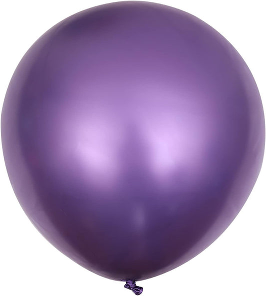10pcs 18 inch Metallic Purple Balloons, Thick Latex Chrome Helium Balloons for Birthday Family Party Wedding Party Baby Shower Decoration Supplies