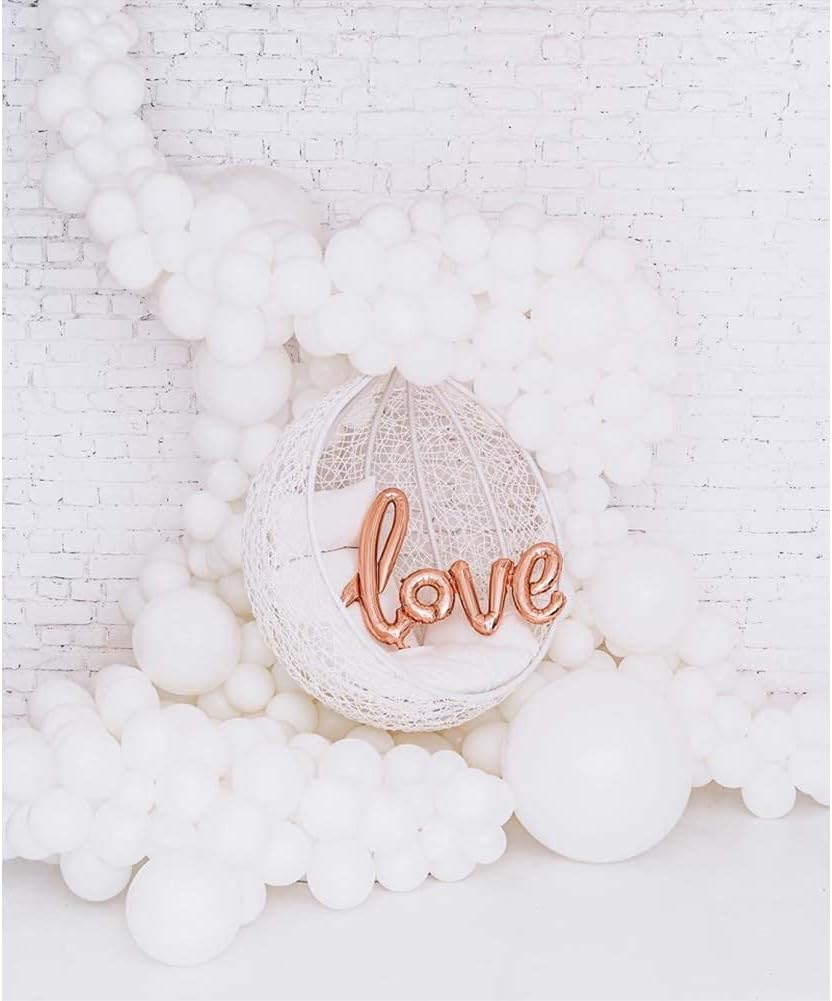 BEISHIDA 50pcs White Party Balloons - 5 Inch Matte Latex Round Balloons for Party, Birthday, Wedding, Graduation, Anniversary, Baby Shower