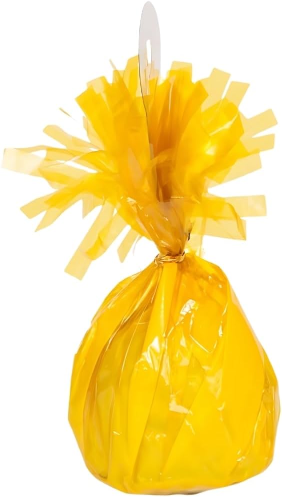 Foil Fringe Foil Balloon Weight - Yellow, 1 Pc